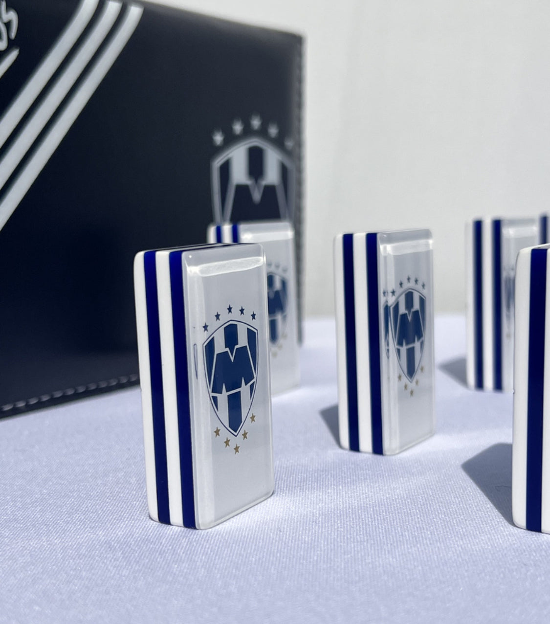 Domino Set Club De Futbol Monterrey Rayados in Faux Leather Box.
