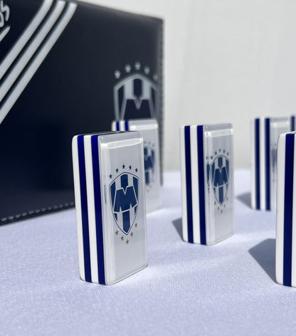 Domino Set Club De Futbol Monterrey Rayados in Faux Leather Box.