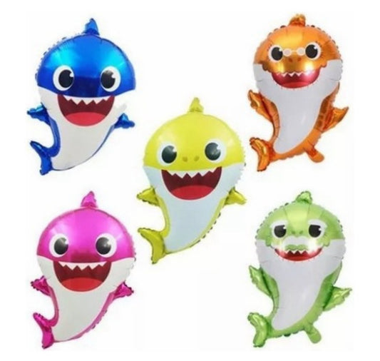 12 Pcs. Balloons Globos de Tiburoncitos Fiesta Cumpleaños Birthday Party