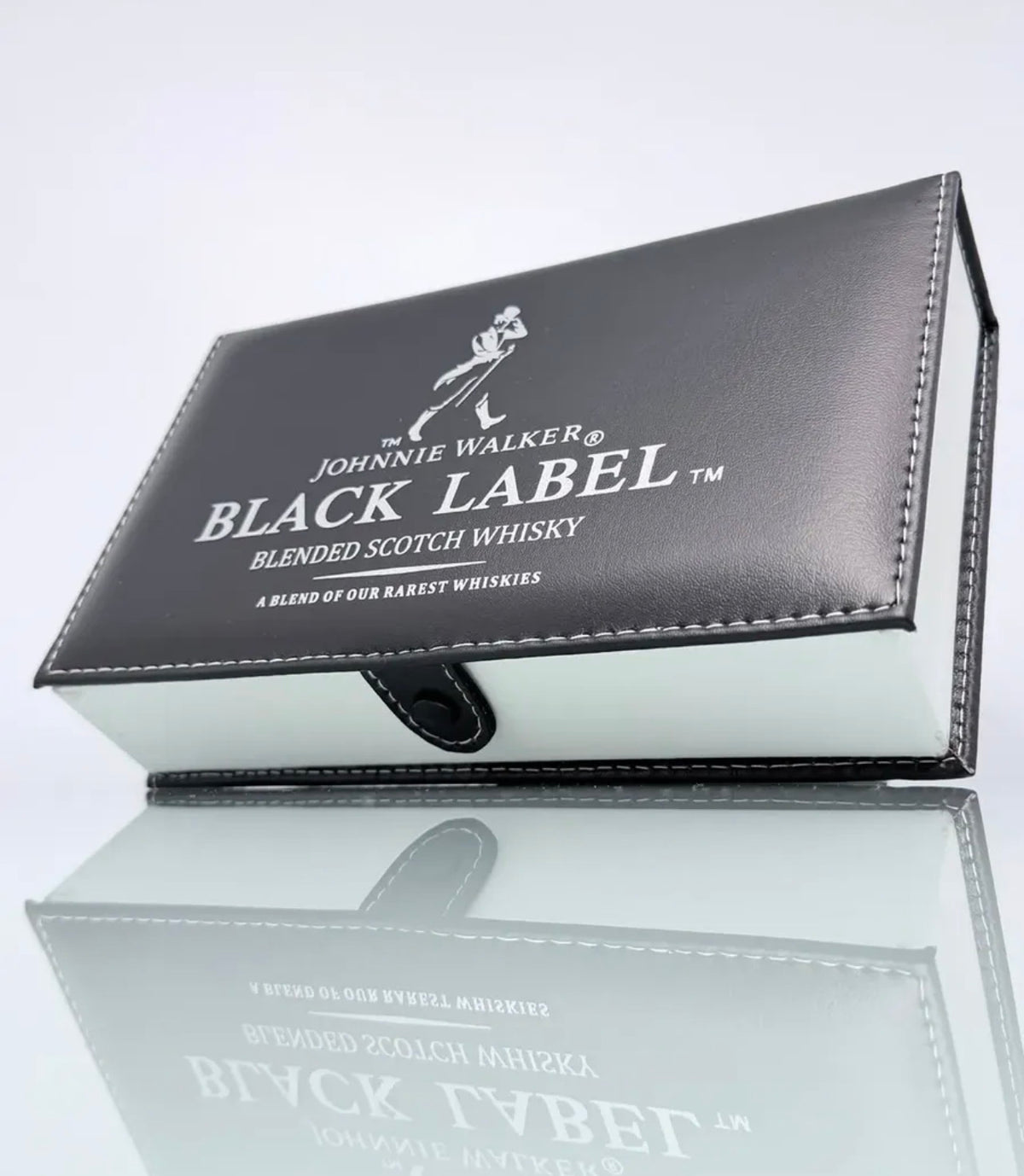 Jumbo Black Label Dominoes Set Inspired in Faux Leather Case Domino.
