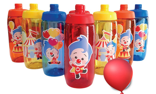 Payasito Clown Birthday Party Reusable Bottles 500ml. (20 Bottles)