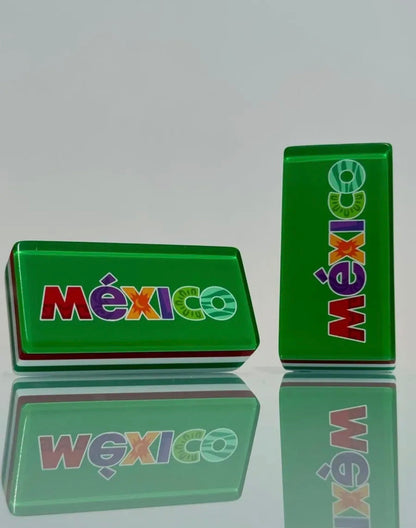 Mexico Premium Jumbo Dominoes Set in Faux Leather Case Domino