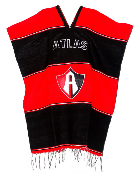 Atlas FC Zorros Jorongo Sarape Mexican Poncho Artesanal Winter