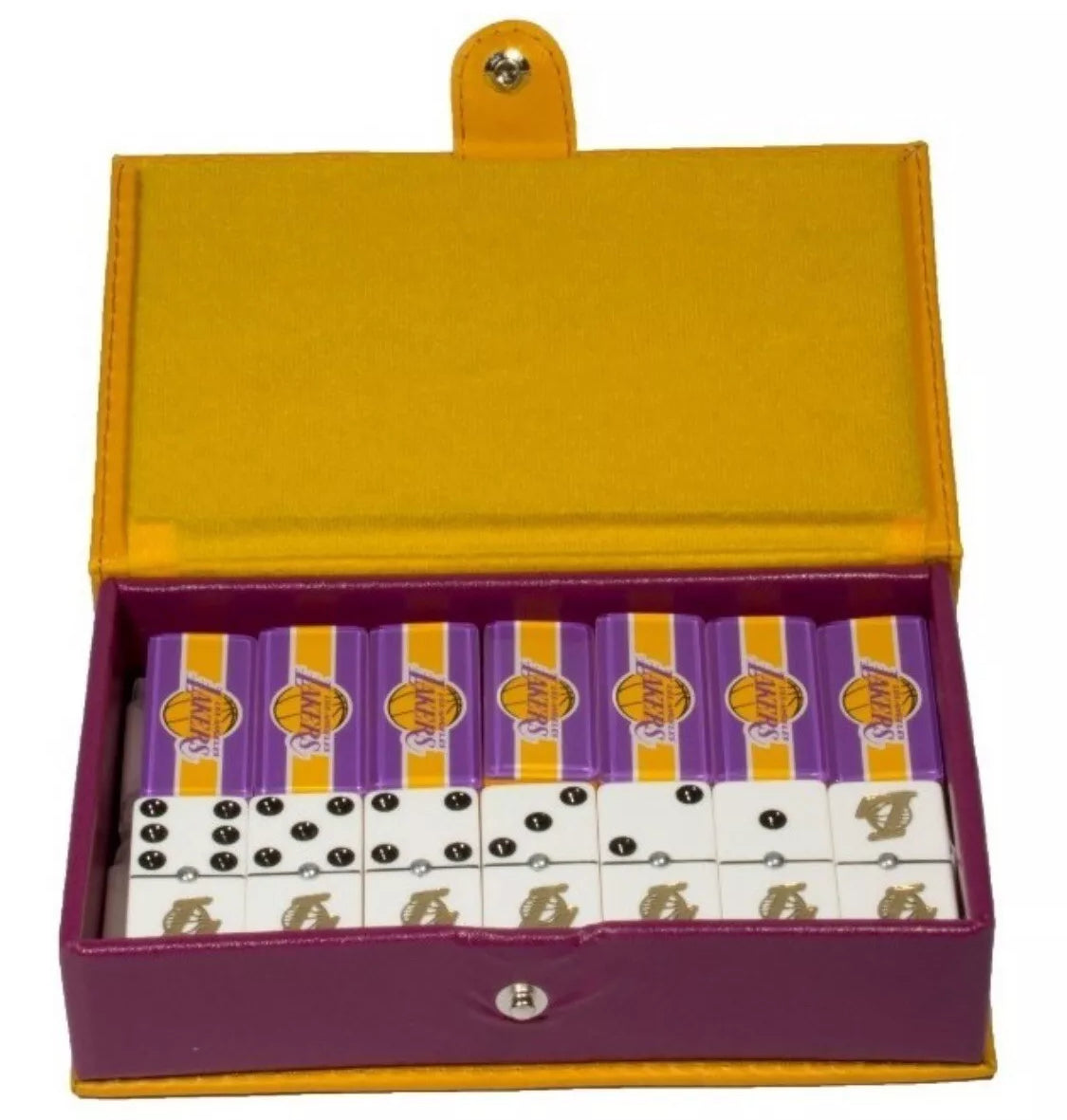 Dominoes Set Los Angeles Lakers Dominoes In a Faux Leather Case Domino