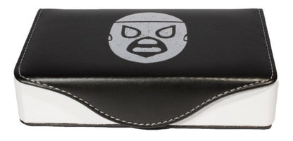 Dominoes Set Lucha Libre Hijo Del Santo México in Faux Leather Case Domino