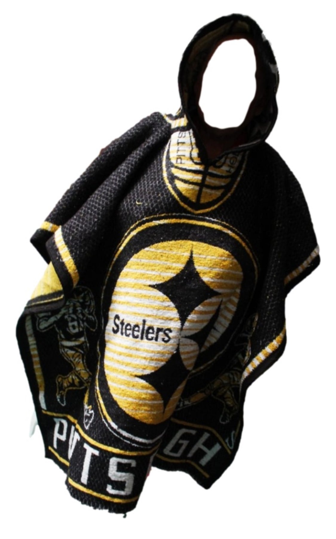 Pittsburgh Steelers Jorongo Zarape Hoodie Artesanal  Mexican Poncho