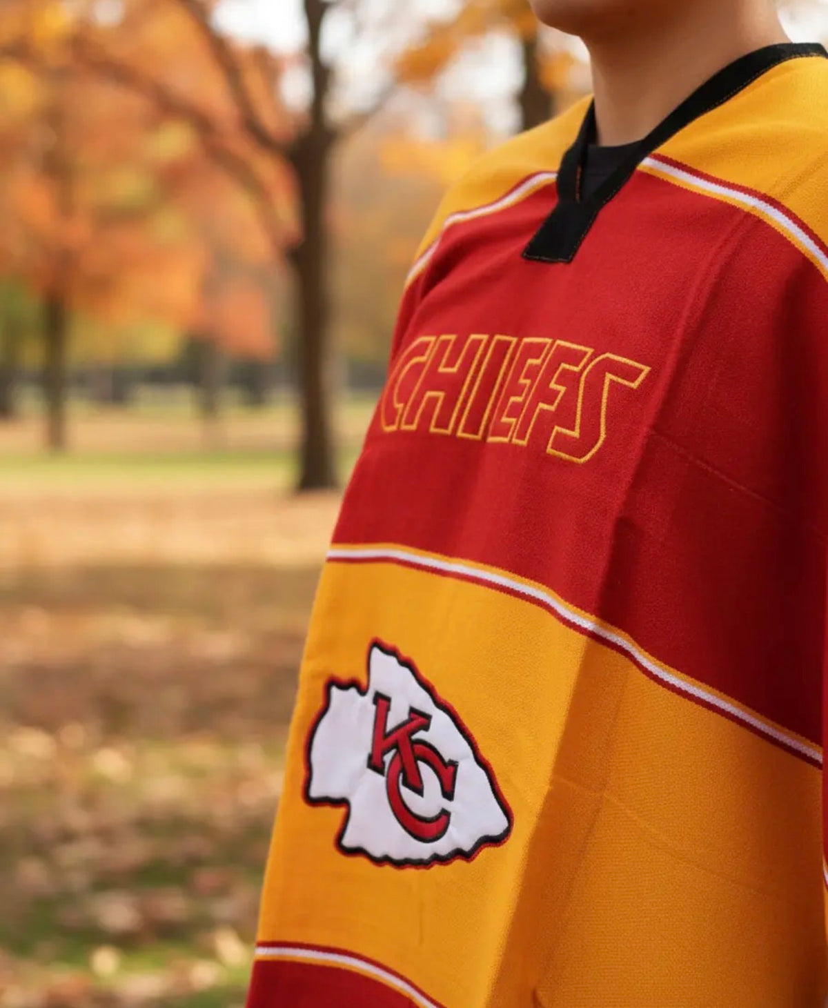 Kansas City Chiefs Jorongo Sarape Hoodie Artesanal Mexican Poncho