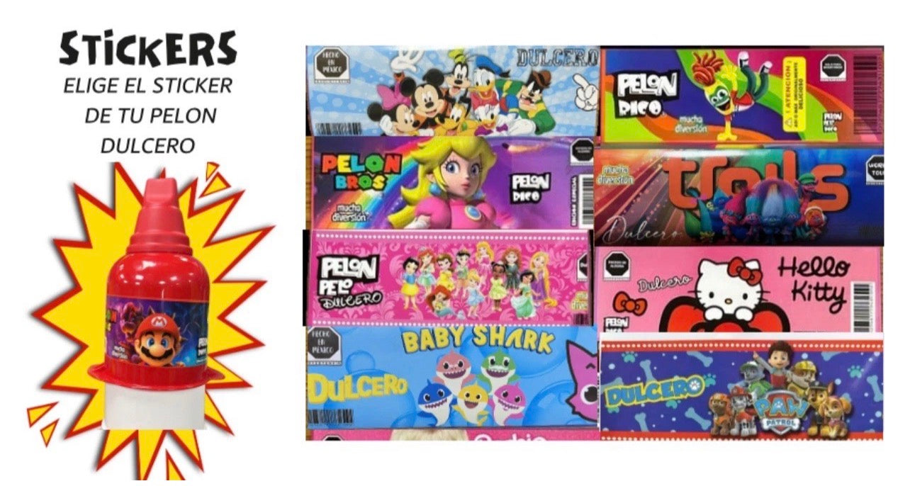 Pelon Dulcero Party Table Centerpiece Candy Favor 10pcs Hello Kitty Super Mario