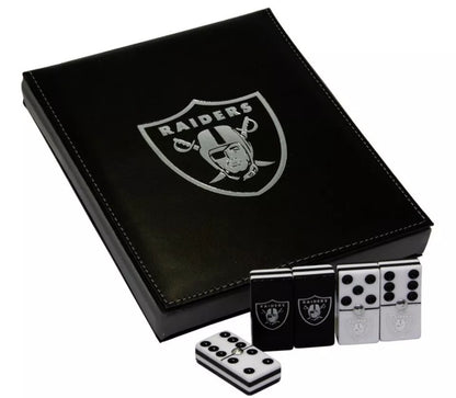 Dominoes Set Las Vegas Raiders in Faux Leather Box Domino
