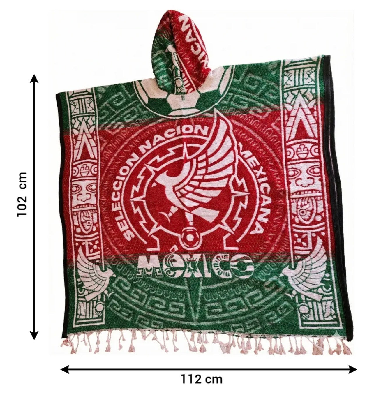 Selección Mexicana World Cup Mexico Jorongo Sarape Mexican Poncho Artesanal Copa del Mundo Hoodie