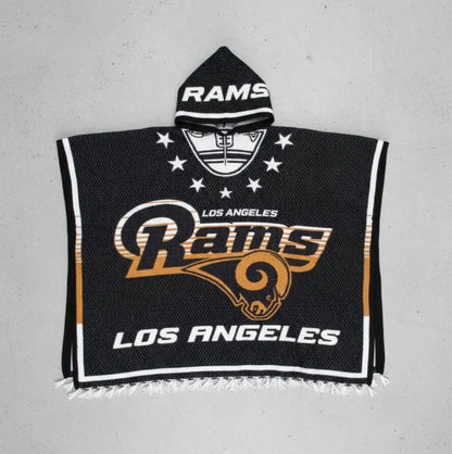 Los Angeles Rams Jorongo Sarape Hoodie Artesanal  Mexican Poncho