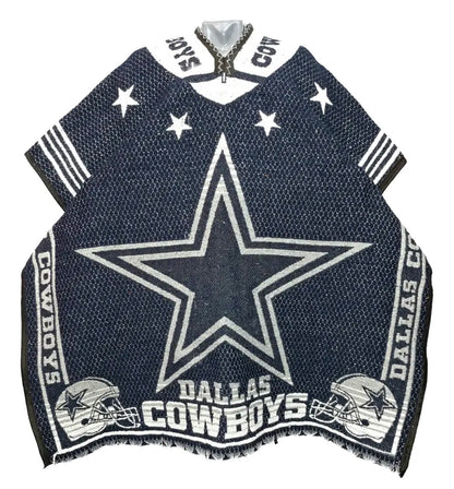 Dallas Cowboys Jorongo Sarape Poncho Artesanal Winter