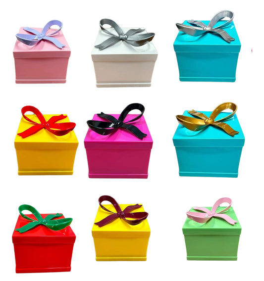 Birthday Party Dulcero Gift Box Candy Favor Centro de Mesa Table Centerpiece 10Pcs. Random Colors.