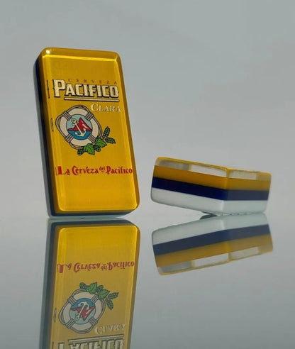 Cerveza Pacifico Dominoes Set in Faux Leather Case Domino