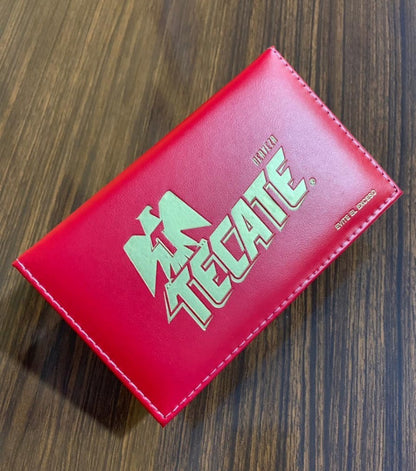 Dominoes Set Cerveza Tecate in Faux Leather Case Domino