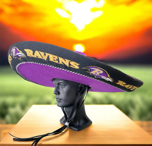 Baltimore Ravens Mexican Charro Hat Sombrero Mariachi Adult One Size