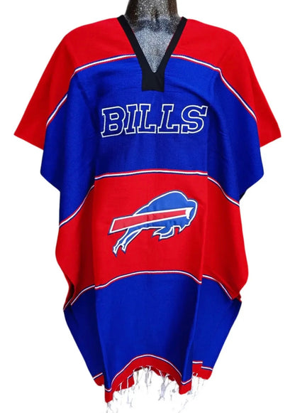 Buffalo Bills Jorongo Sarape Poncho Artesanal Winter