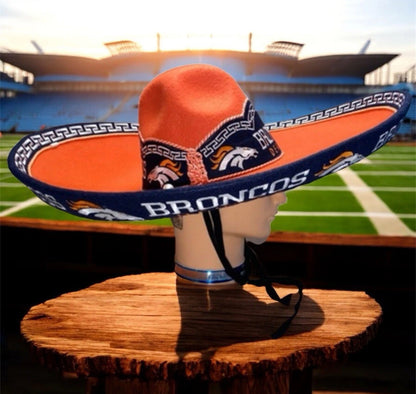 Denver Broncos Mexican Charro Hat Sombrero Mariachi Adult One Size