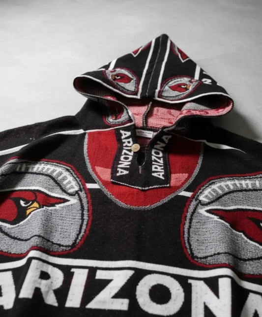 Arizona Cardinals Jorongo Sarape Hoodie Artesanal  Mexican Poncho