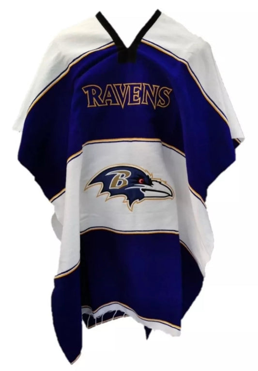 Baltimore Ravens Poncho Jorongo Sarape Artesanal  Mexican Poncho