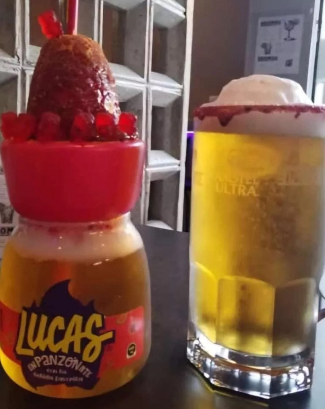 Lucas Panzón Chela Cup Vaso Michelada, Cocktail. 1L Random Colors (20 Cups)