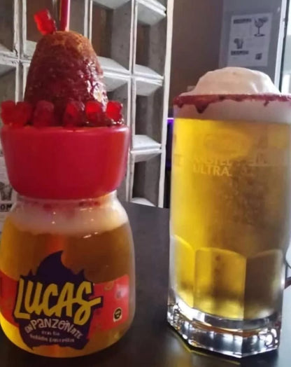 Lucas Panzón Chela Cup Vaso Michelada, Cocktail. 1L Random Colors (10 Cups)