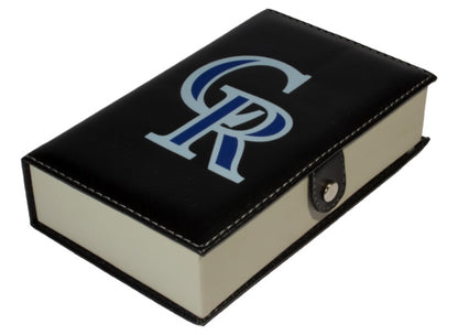Dominoes Set Colorado Rockies in Faux Leather Case Domino