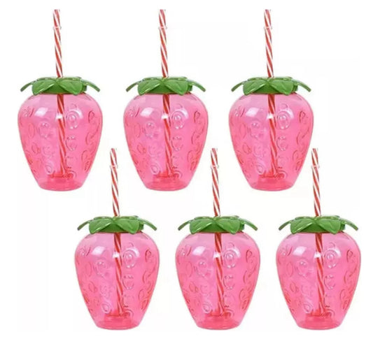 Strawberry Party Cups 500ml Cup 10Pcs.