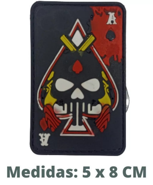 Tactical Military Patch As Poker Parche Táctico Militar Skull Calavera  Mexico