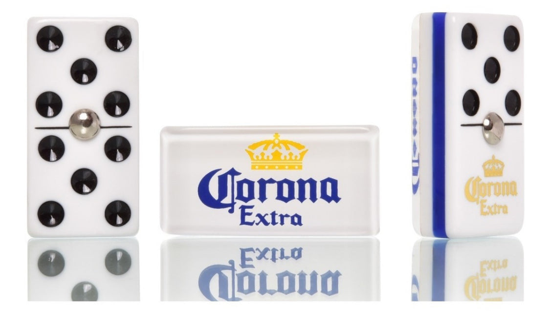 Dominoes Set Cerveza Corona in Nice Wooden Case Domino.