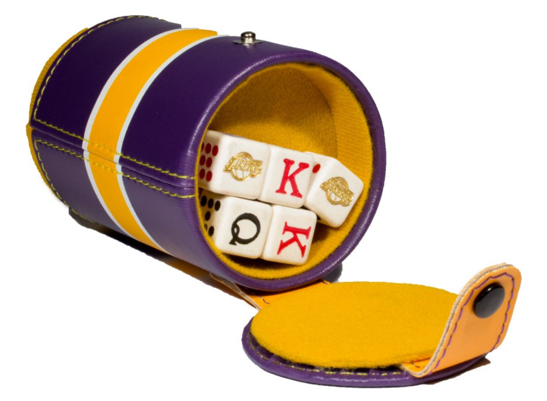 Dominoes Casino Set Los Angeles Lakers Dominoes + Cubilete Domino