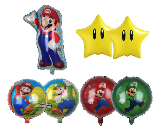 9 Pcs. Balloons Globos Kit de Fiesta Cumpleaños Birthday Party Video Game