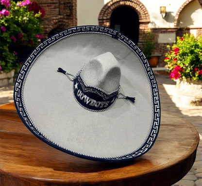 Dallas Cowboys Mexican Charro Hat Sombrero Mariachi Adult One Size Gray