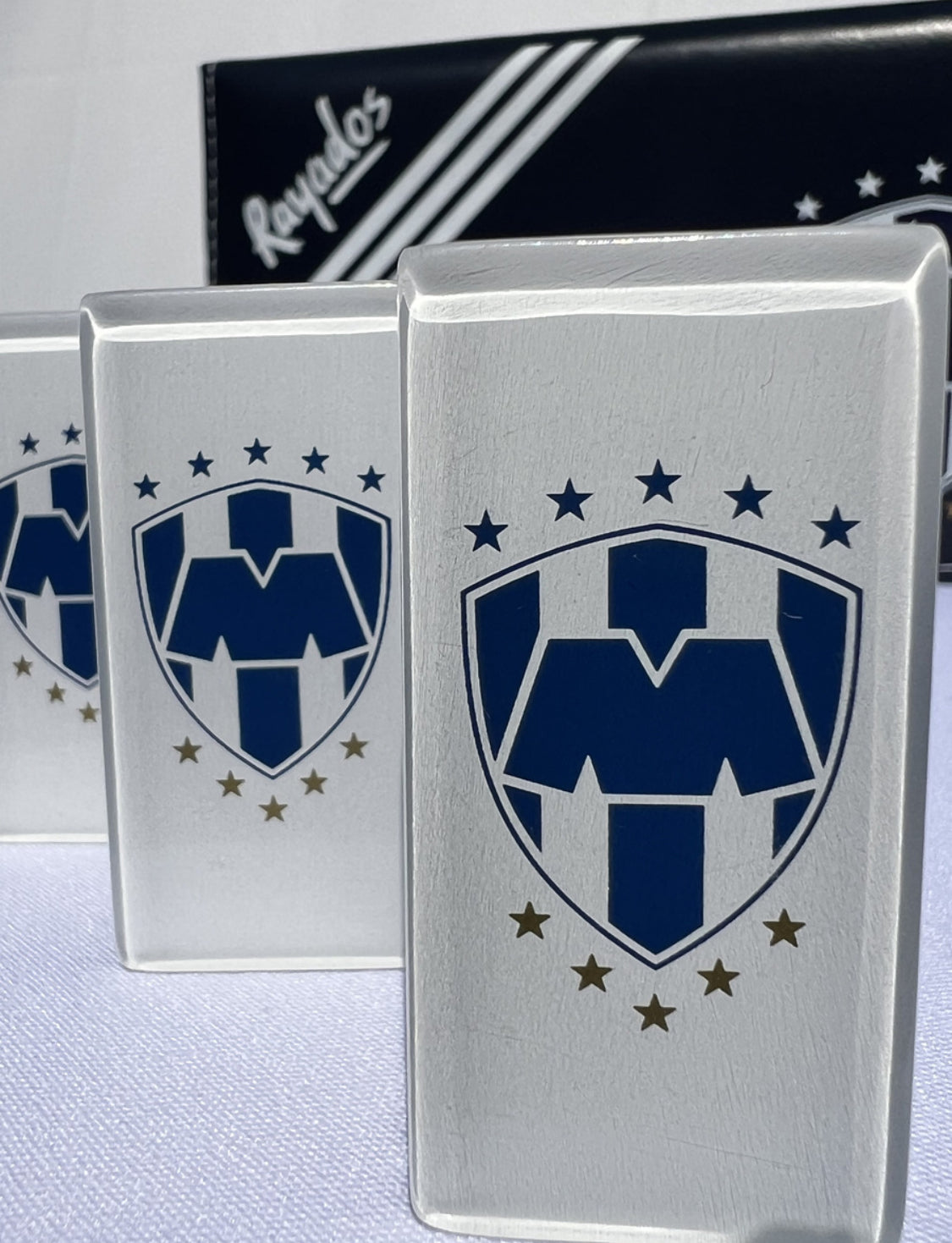 Domino Set Club De Futbol Monterrey Rayados in Faux Leather Box.