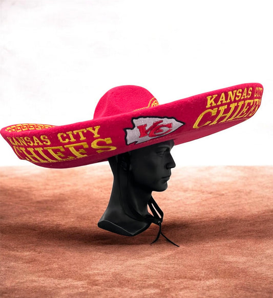Kansas City Chiefs Mexican Charro Hat Sombrero Mariachi Adult One Size