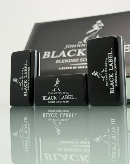 Jumbo Black Label Dominoes Set Inspired in Faux Leather Case Domino.