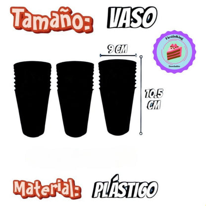 40 Guests Invitados Party Kit. Vasos, Platos y Dulceros. Payaso