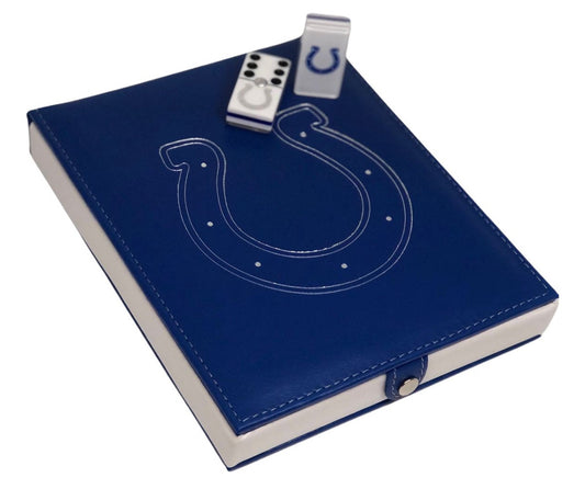 Dominoes Set Indianapolis Colts With Faux Leather Case Domino