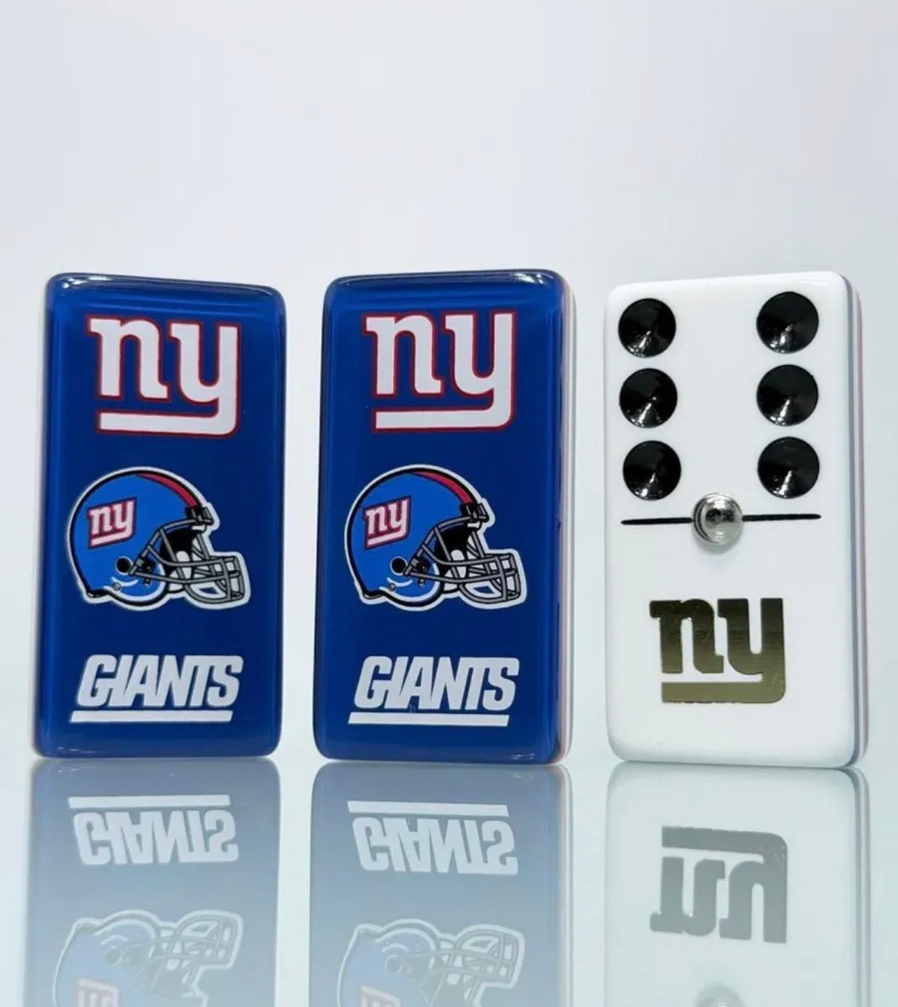 Jumbo New York Giants Dominoes Set in Faux Leather Case Domino.