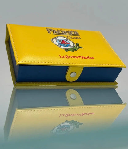Cerveza Pacifico Dominoes Set in Faux Leather Case Domino