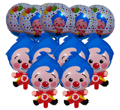 12 Pcs. Balloons Globos de Payasito 68cm. Fiesta Cumpleaños Birthday Party