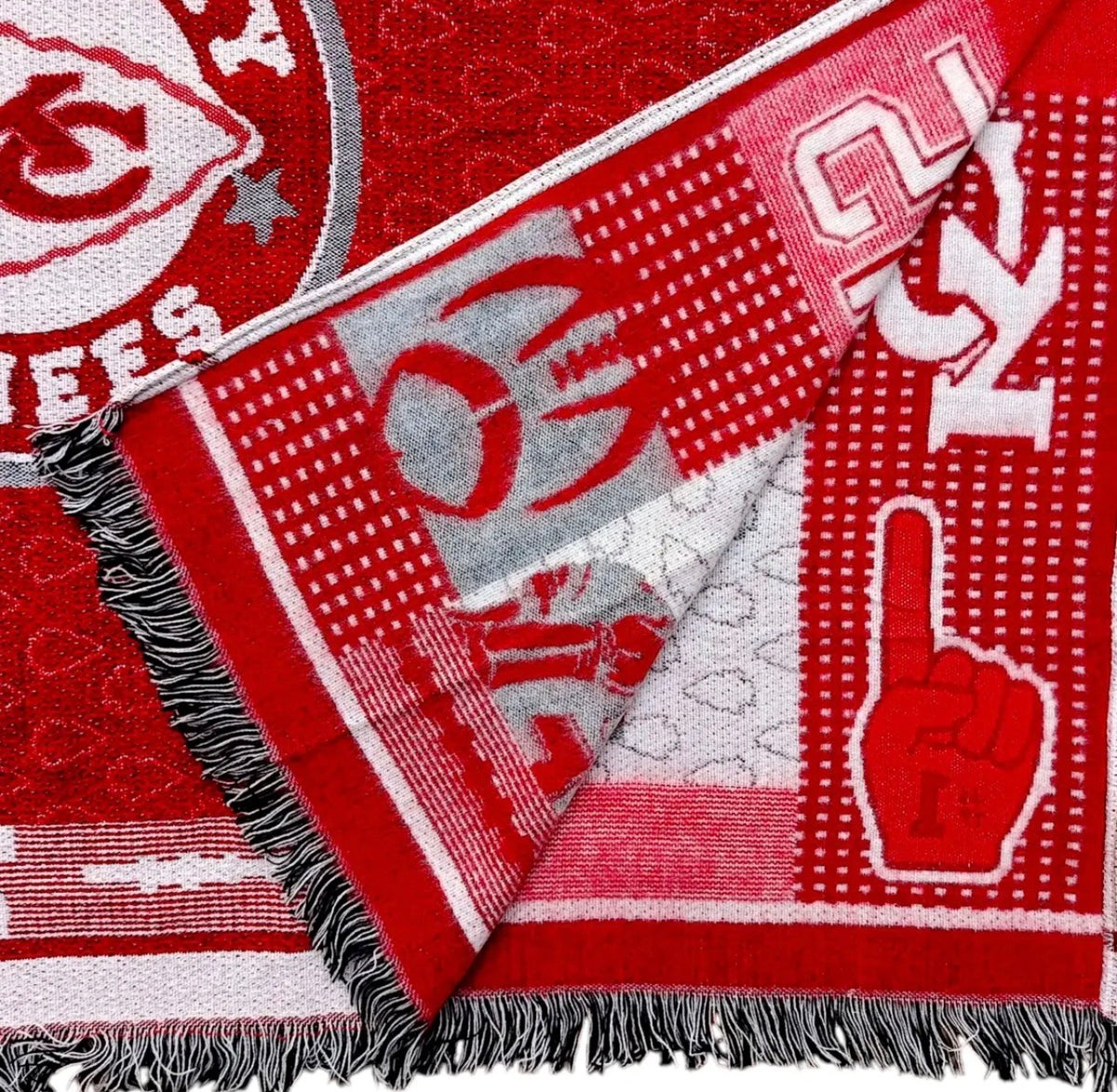 Kansas City Chiefs Jorongo Sarape Poncho Artesanal Winter