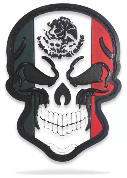 Tactical Military Patch Mexican Parche Táctico Militar Skull Calavera Mexico