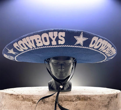 Dallas Cowboys Mexican Charro Hat Sombrero Mariachi Adult One Size Blue
