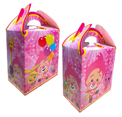 50 Dulceros Party Candy Box Favor Tema Payasito Rosa