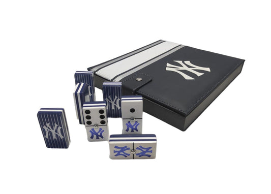 Dominoes Set New York Yankees in Faux Leather Case Domino NY