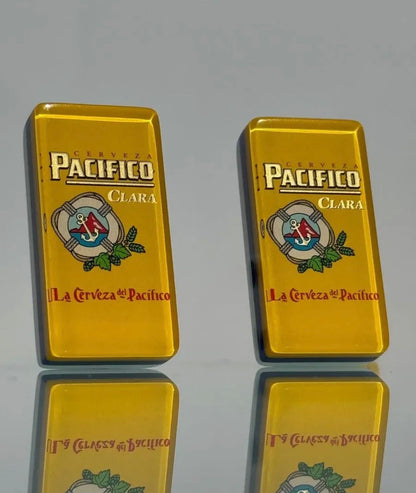 Cerveza Pacifico Dominoes Set in Faux Leather Case Domino