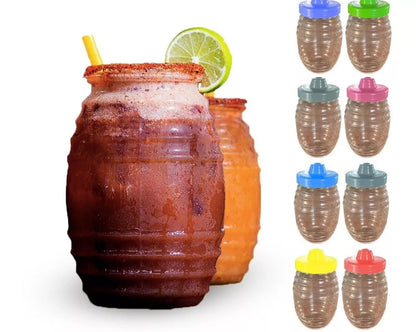 Vitroleros Aguas Frescas Plastic Set Of 20 Vitroleros 2 Liter Random Colors 64oz