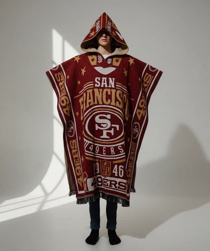 San Francisco 49ers Poncho Jorongo Sarape Poncho Artesanal Winter