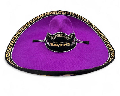 Baltimore Ravens Mexican Charro Hat Sombrero Mariachi Adult One Size